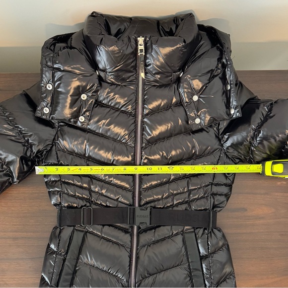 New in Box - RUDSAK Shiny Black Belted Puffer Coat - Picture 5 of 12